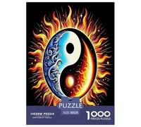 Yin-Yang Papier Puzzle Jeu De Société Adulte Pièces Parfaitement Assorties 1000 Pièces Style Chinois Casse-tête Qualité Premium pour Adultes 38x26cm/1000pcs
