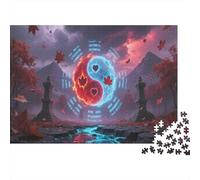 Yin-Yang Puzzle 1000 Pièces Adultes Et Enfants Dès 14 Ans Qualité Supérieure Défi Jouets Huit diagrammes Moderne Jeu Cadeau Unique 1000pcs (75x50cm)