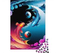 Yin-Yang Puzzle 1000 Pièces Cadeau Unique Jeu Éduchatif Challenge Toy À De Qualité Supérieure Peinture Art pour Adultes Enfants 1000pcs (75x50cm)