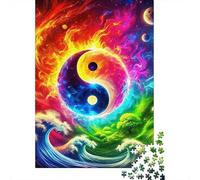 Yin-Yang Puzzle 1000 Pieces Cadeau Unique Jeu Éduchatif Challenge Toy À De Qualité Supérieure Peinture Art pour Adultes Et Enfants À Partir De 12 Ans 1000pcs (75x50cm)