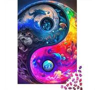 Yin-Yang Puzzle 1000 Pièces Cadeau Unique Jeu Éduchatif Défi Jouet À De Qualité Supérieure Peinture Art pour Adultes Et Enfants À Partir De 12 Ans 1000pcs (75x50cm)