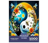 Yin-Yang Puzzle 1000 Pièces Educa Jouet en Bois Cadeau Unique Décoration Intérieure Jeu ÉduChat If Challenge Toy Adultes & Enfants des 14 Ans 38x26cm/1000pcs