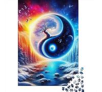 Yin-Yang Puzzle 1000 Pièces Educa Jouet en Bois Cadeau Unique Décoration Intérieure Jeu Éduchatif Challenge Toy Adultes & Enfants des 14 Ans 1000pcs (75x50cm)