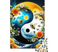 Yin-Yang Puzzle 1000 Pièces Educa Jouet en Bois Jeu D'Intelligence Décoration Intérieure Jeu Éduchatif Challenge Toy Adultes & Enfants des 14 Ans 1000pcs (75x50cm)