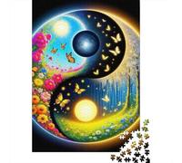 Yin-Yang Puzzle 1000 Pièces Educa Jouet en Bois Jeu D'Intelligence Décoration Intérieure Jeu Éduchatif Challenge Toy Adultes & Enfants des 14 Ans 1000pcs (75x50cm)