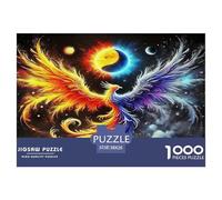 Yin-Yang Puzzle 1000 Pièces Jeu Éducatif Jeu De Défi La dualité harmonieuse du Yin-Yang Le Cadeau Parfait pour La Famille Et Amis, Adultes Et Enfants 38x26cm/1000pcs