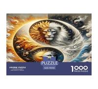 Yin-Yang Puzzle 1000 Pièces Jeu Éduchatif Jeu De Défi Le Le Tai Chi Le Cadeau Parfait pour La Famille Et Amis, Adultes Et Enfants 70x50cm/1000pcs