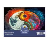 Yin-Yang Puzzle 1000 Pièces Jeu Éduchatif Jeu De Défi Le Le Tai Chi Le Cadeau Parfait pour La Famille Et Amis, Applicable Aux Adultes Et Enfants De Moins De 14 Ans 38x26cm/1000pcs
