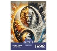 Yin-Yang Puzzle 1000 Pièces Jeu Éduchatif Jeu De Défi Le Tai Chi Le Cadeau Parfait pour La Famille Et Amis, Applicable Aux Adultes Et Enfants De Moins De 14 Ans 70x50cm/1000pcs