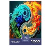 Yin-Yang Puzzle 1000 Pièces Jeu Éduchatif Jeu De Défi Le Tai Chi Le Cadeau Parfait pour La Famille Et Amis, Applicable Aux Adultes Et Enfants De Moins De 14 Ans 70x50cm/1000pcs
