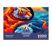 Yin-Yang Puzzle 1000 Pièces Jeu Éduchatif Puzzle Haute Qualité Le Le Tai Chi Le Cadeau Parfait pour La Famille Et Amis, Adultes Et Enfants 52x38cm/1000pcs