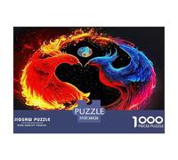Yin-Yang Puzzle 1000 Pièces Jeu Éduchatif Puzzle Haute Qualité Le Le Tai Chi Le Cadeau Parfait pour La Famille Et Amis, Applicable Aux Adultes Et Enfants De Moins De 14 Ans 38x26cm/1000pcs