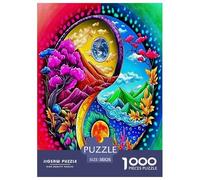 Yin-Yang Puzzle 1000 Pièces Jeu Éduchatif Puzzle Haute Qualité Le Tai Chi Le Cadeau Parfait pour La Famille Et Amis, Applicable Aux Adultes Et Enfants De Moins De 14 Ans 38x26cm/1000pcs