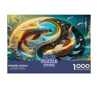 Yin-Yang Puzzle 1000 Pièces Jeu Éduchatif Puzzle Premium Le Le Tai Chi Le Cadeau Parfait pour La Famille Et Amis, Applicable Aux Adultes Et Enfants De Moins De 14 Ans 38x26cm/1000pcs
