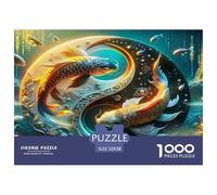 Yin-Yang Puzzle 1000 Pièces Jeu Éduchatif Puzzle Premium Le Le Tai Chi Le Cadeau Parfait pour La Famille Et Amis, Applicable Aux Adultes Et Enfants De Moins De 14 Ans 52x38cm/1000pcs