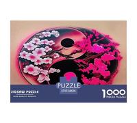 Yin-Yang Puzzle 1000 Pièces Jeu Éduchatif Puzzle Premium Le Le Tai Chi Le Cadeau Parfait pour La Famille Et Amis, Adultes Et Enfants 38x26cm/1000pcs
