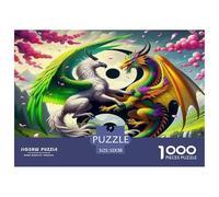 Yin-Yang Puzzle 1000 Pièces Jeu Éduchatif Puzzle Premium Le Le Tai Chi Le Cadeau Parfait pour La Famille Et Amis, Adultes Et Enfants 52x38cm/1000pcs