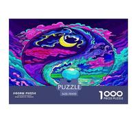 Yin-Yang Puzzle Amusant Divertissement Créatif Pièces Parfaitement Assorties 1000 Pièces Style Chinois Casse-tête Qualité Premium pour Adultes 70x50cm/1000pcs