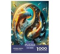 Yin-Yang Puzzle Amusant Jeu De Société Adulte Activités Familiales Stimulantes 1000 Pièces Style Chinois Casse-tête Qualité Premium pour Adultes 38x26cm/1000pcs