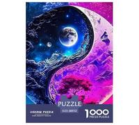 Yin-Yang Puzzle Raffiné Conçu pour Instants Paisibles en Intérieur, Valorisant Fantastique par Une Structure Fluide Propice À La Concentration Et Au Bien Être 52x38cm/1000pcs