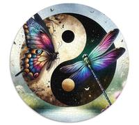 Yin-Yang Puzzle Rond 1000 Pièces commerches Enfants Décompression Progressive Activité Familiale 1000pcs (67.5x67.5cm)