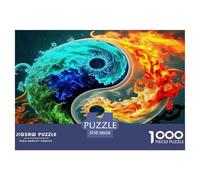 Yin-Yang Puzzles 1000 Pièces Cadeau Unique Jeu Éduchatif Challenge Toy À De Qualité Supérieure Peinture Art pour Adultes Et Enfants 38x26cm/1000pcs