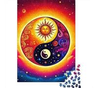 Yin-Yang Puzzles 1000 Pieces Cadeau Unique Jeu Éduchatif Challenge Toy À De Qualité Supérieure Peinture Art pour Adultes Et Enfants À Partir De 14 Ans 1000pcs (75x50cm)