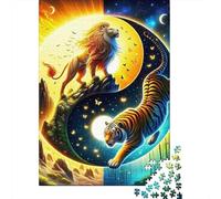 Yin-Yang Puzzles 1000 Pieces Cadeau Unique Jeu Éduchatif Défi Jouet À De Qualité Supérieure Peinture Art pour Adultes Enfants 1000pcs (75x50cm)