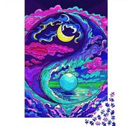 Yin-Yang Puzzles 1000 Pièces Cadeau Unique Jeu Éduchatif Défi Jouet À De Qualité Supérieure Peinture Art pour Adultes Et Enfants À Partir De 12 Ans 1000pcs (75x50cm)