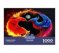 Yin-Yang Puzzles Divertissement Créatif Pièces Parfaitement Assorties 1000 Pièces Style Chinois Casse-tête Qualité Premium pour Adultes 52x38cm/1000pcs