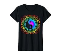 Yin Yang Rainbow Psychédélique Hippie Balance T-Shirt Graphique avec Valeur