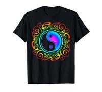 Yin Yang Rainbow Psychédélique Hippie Balance T-Shirt Graphique avec Valeur