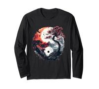 Yin Yang Sakura Arbre Bouddhisme Taiji Tai Chi Zen Méditation Manche Longue