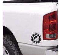Yin Yang Soleil Bouddha Design Fun Fenêtre Bumper Autocollant Vinyle 14,8 cm x 15,2 cm
