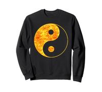 Yin Yang Taoïsme Yinyang Feu Flammes Brûler Sweatshirt
