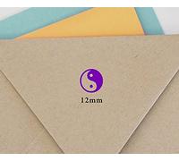 YIN YANG Timbre à auto-encrage Mini Rubber Colop ronde enseignants décoratifs Timbres 12mm