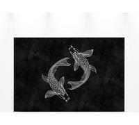 Yin & Yang Toile Noir Blanc 90x60 DD120361 Tableau sur châssis mural