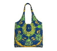 Yin Yang Totem Sac en toile imprimée pour femme Sac fourre-tout léger