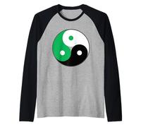 Yin Yang Trinität Spirituell Symbole Erde Sonne Mond Natur Manche Raglan