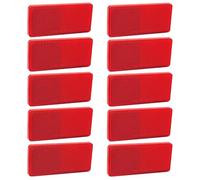 Yinaolan 10 x Catadioptre Réflecteurs Rectangulaires Plaque D'Avertissement, Rouge Réflecteur Adhésif - Certifié E, Pour Remorque, Réflecteurs Camion
