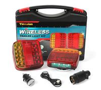 Yinaolan Ensemble de LED d'éclairage sans fil magnétique pour, sans câble 12 V, lot de 2 feux arrière WiFi sans fil, certifié ECE EMC, adapté pour remorque, camion, caravane ou fourgonnette