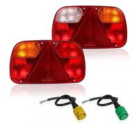 Yinaolan Kit de Feux Arrière de Remorque Éclairage pour Camion Lampe De Freinage Indicatrice Kit de Câblage Avec 2pcs Câble de 5 Fils Long de 30cm Approprié à Remorque Caravane ou Camion