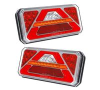 Yinaolan LED feux de remorque arrière 12 V-2 pièces étanche remorque LED lumières 5 fonctions pour caravane tracteur camion Van camion RV