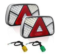 Yinaolan Lot de 2 feux remorque LED arrière 12 V super lumineux étanches pour remorque camion camion caravane van tracteur