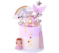 YINcrinx 10 Pieces Princess Castle Cake Decoration, Princess Castle Party, Angel Party Cake Accessory Set, Kids Birthday Cake Decoration, Girls Birthday Decoration