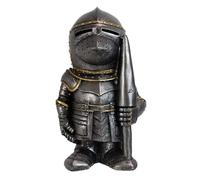 YINcrinx Statue de Chevalier GNOME médiéval, décoration Miniature de croisé européen médiéval, décoration en résine, décoration de Jardin, décoration de Maison (Lance en Main)