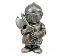 YINcrinx Statue de Chevalier GNOME médiéval, décoration Miniature de croisé européen médiéval, décoration en résine, décoration de Jardin, décoration de Maison (Tomahawk)