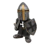 YINcrinx Statue de Chevalier GNOME médiéval, décoration Miniature de croisé médiéval européen, décoration en résine, décoration de Jardin, décoration de Maison (avec épée et Bouclier)