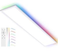 YindaLux 1x Panneau LED 100x25 cm 30W Dimmable Blanc, Rétroéclairage RGB