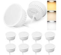 YindaLux Lot de 10 module LED Dimmable ø50x23mm pour spots encastrables 4.9W 500LM 3CCT Blanc chaud 3000K Blanc naturel 4000K Blanc froid 6500K Le module étanche IP44 120° remplace ampoules GU10 MR16